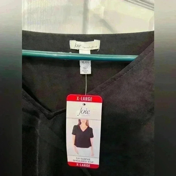 NWT Joie limited edition 3/4 sleeve smocked top - Picture 3 of 5